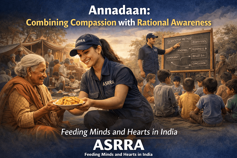 Annadaan initiative by ASRRA feeding the hungry while promoting rational awareness and community empowerment in India